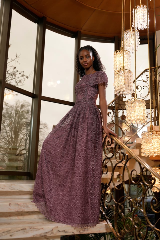 8084LX Swiss Lurex Guipure Lace w/Swarovski