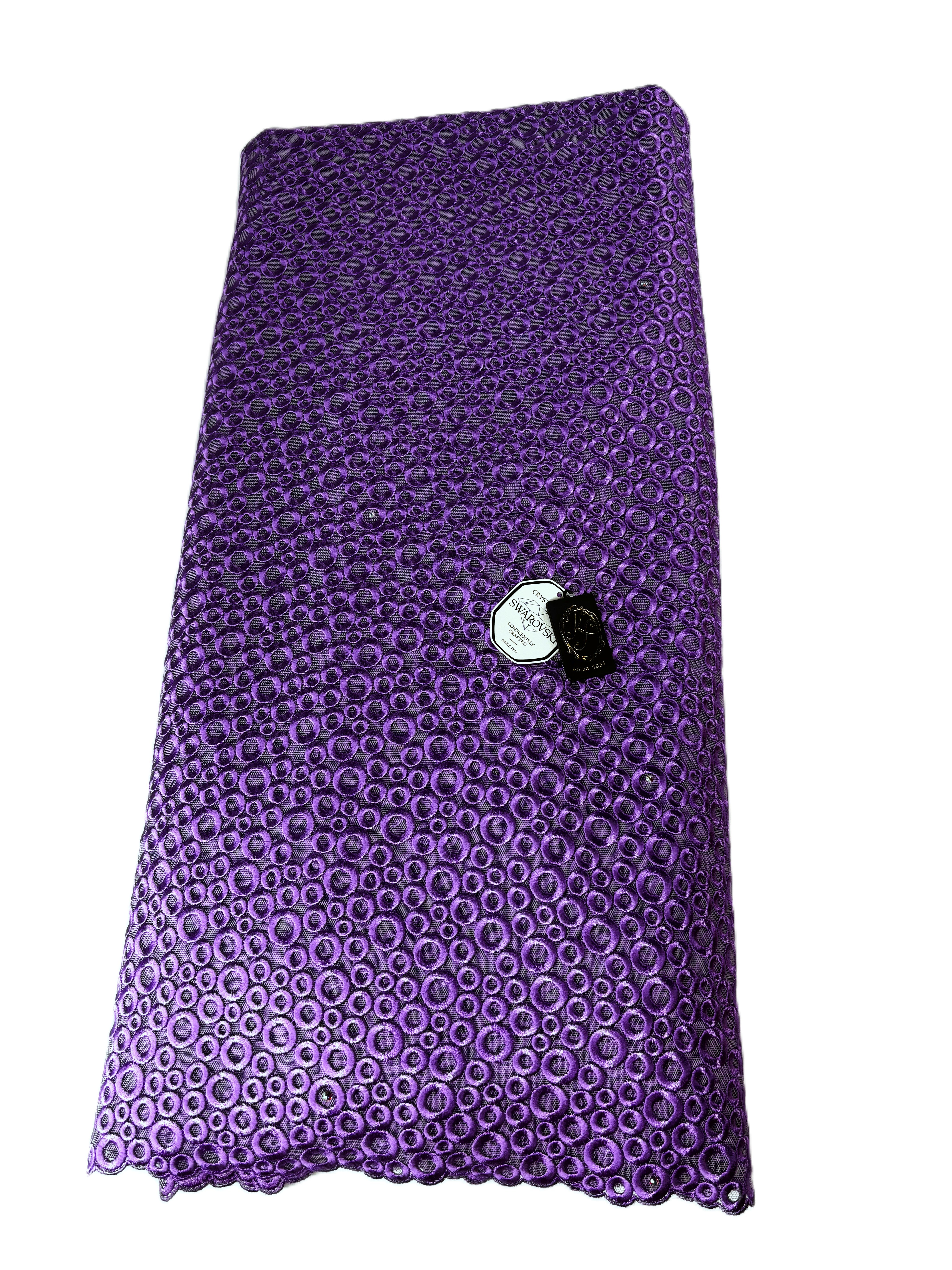 32284 Swiss Full Net Tulle Guipure w/Swarovski