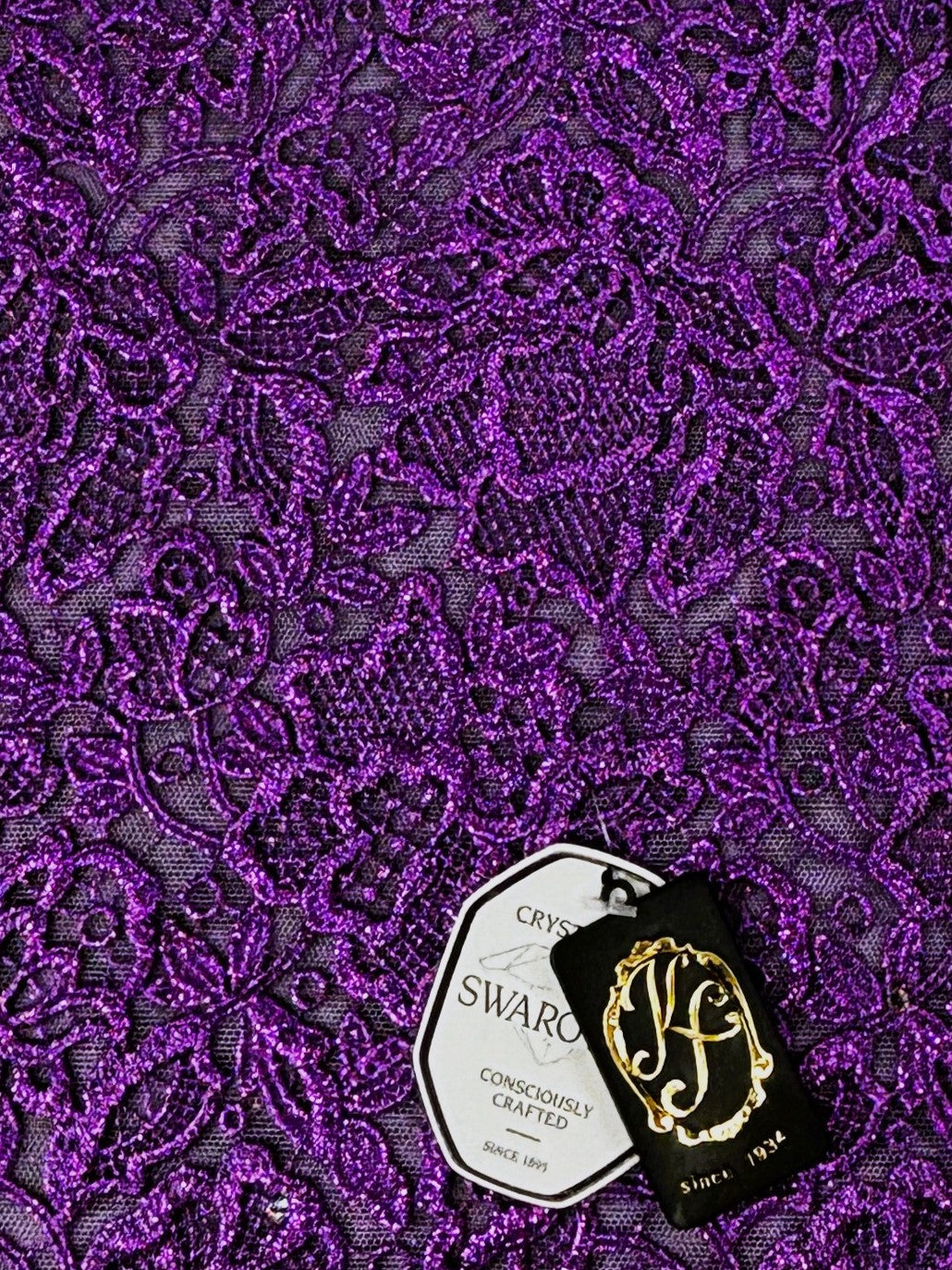 323851NFL  Swiss Lurex Guipure Lace w/Swarovski
