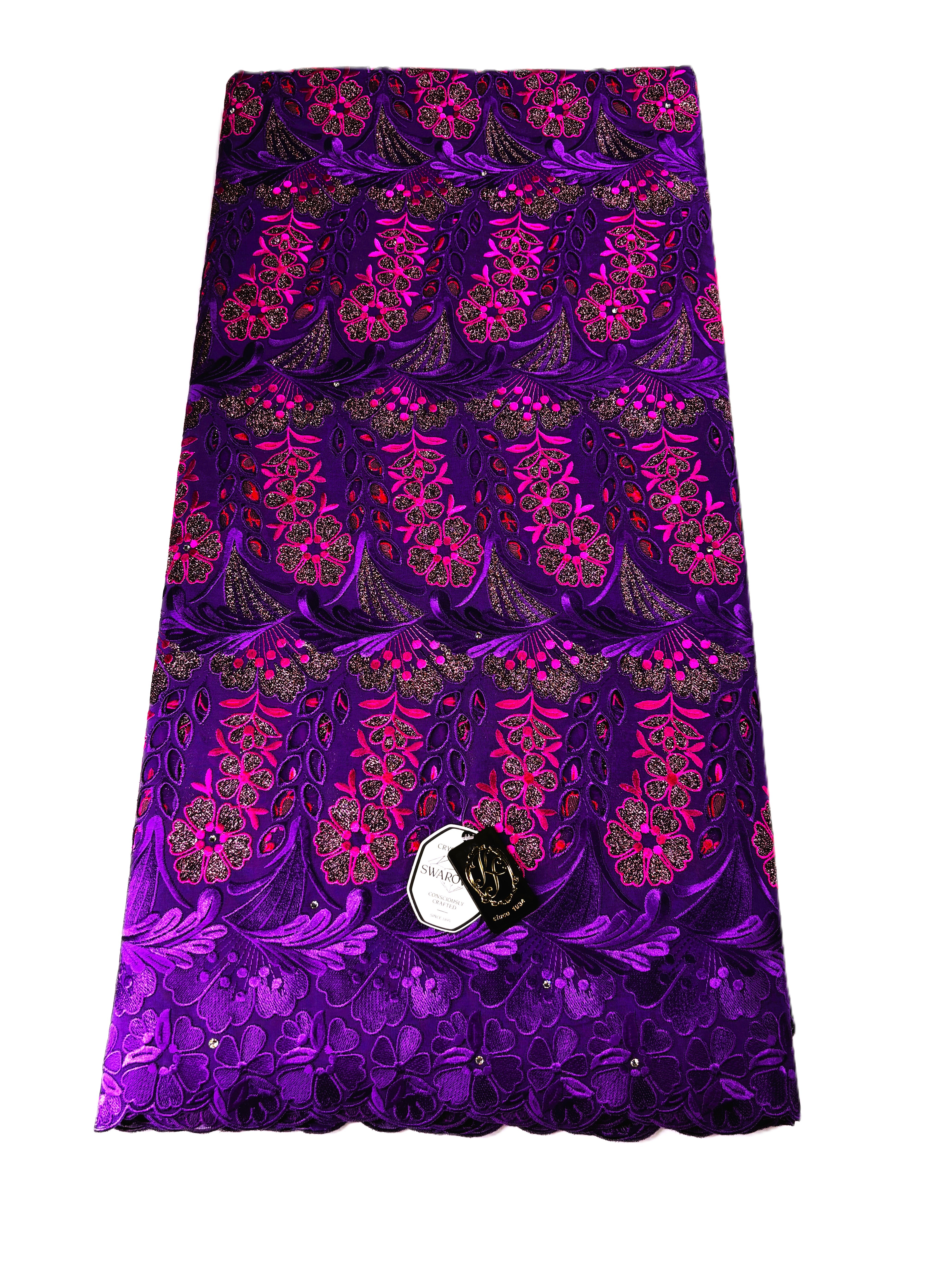 8077 Swiss Voile Allover w/Swarovski