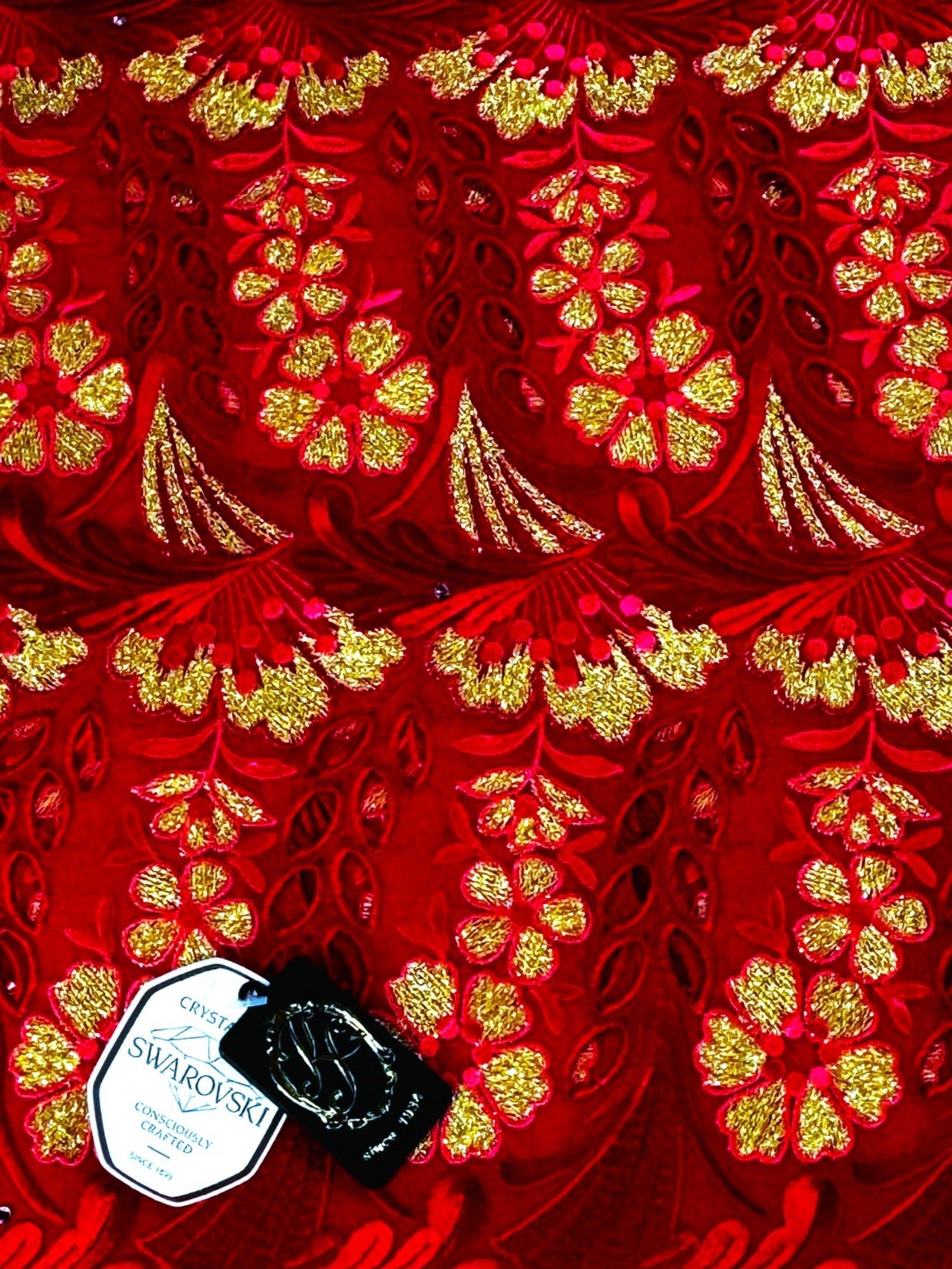 8077 Swiss Voile Allover w/Swarovski