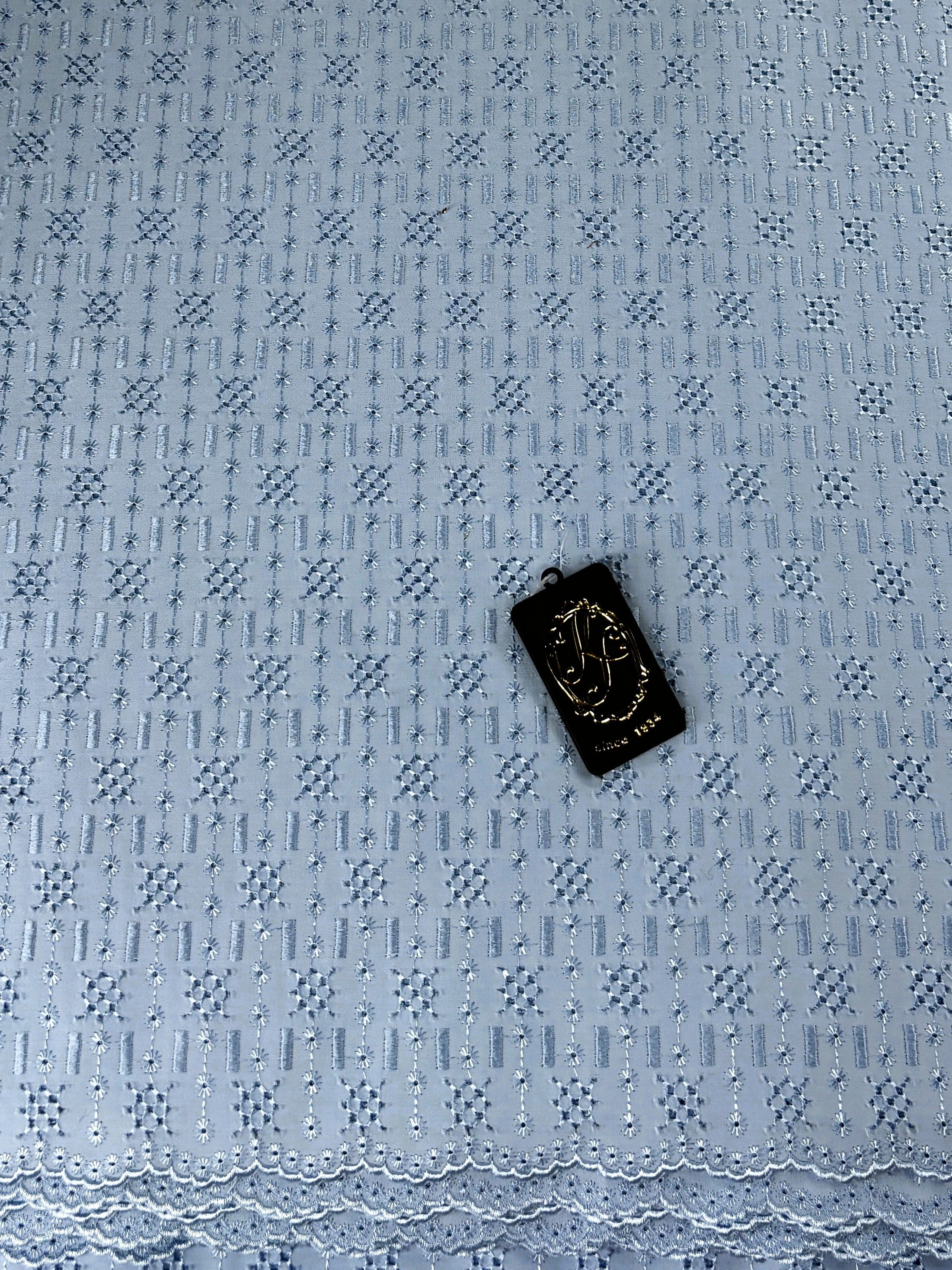 8168a Swiss Polish Cotton with Embroidery